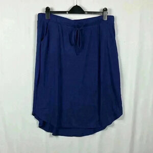 Zenana Women’s Skirt Navy Blue 3X  Drawstring Waist Tulip Hemline Pockets NWOT